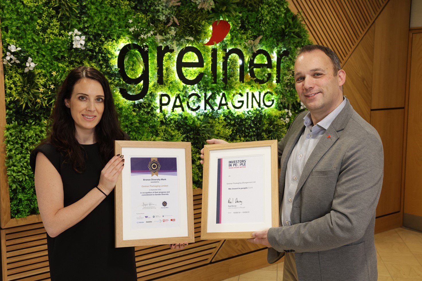 Greiner Packaging UK & Ireland retains Diversity Mark Accreditation and Investors in People Gold